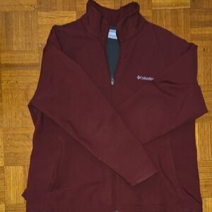 Women's Columbia 3x Burgundy Zip-Up Jacket